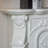 White Solid Wood Freestanding Fireplace