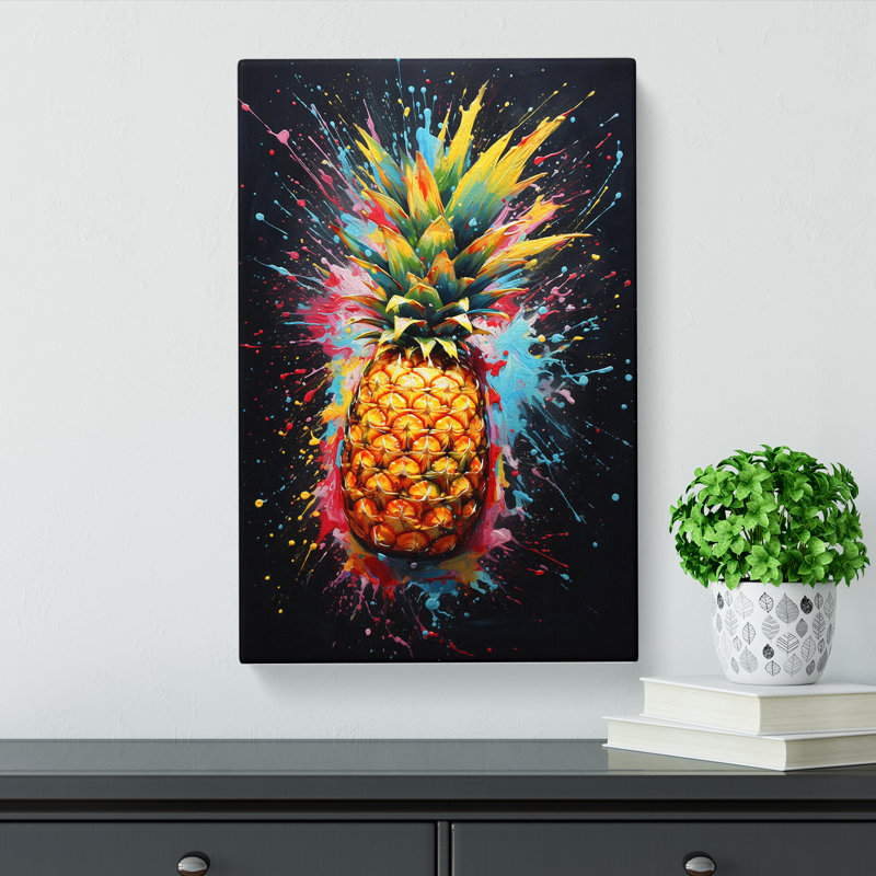 Pineapple Action - Wrapped Canvas, 60cm H x 40cm W x 3cm D