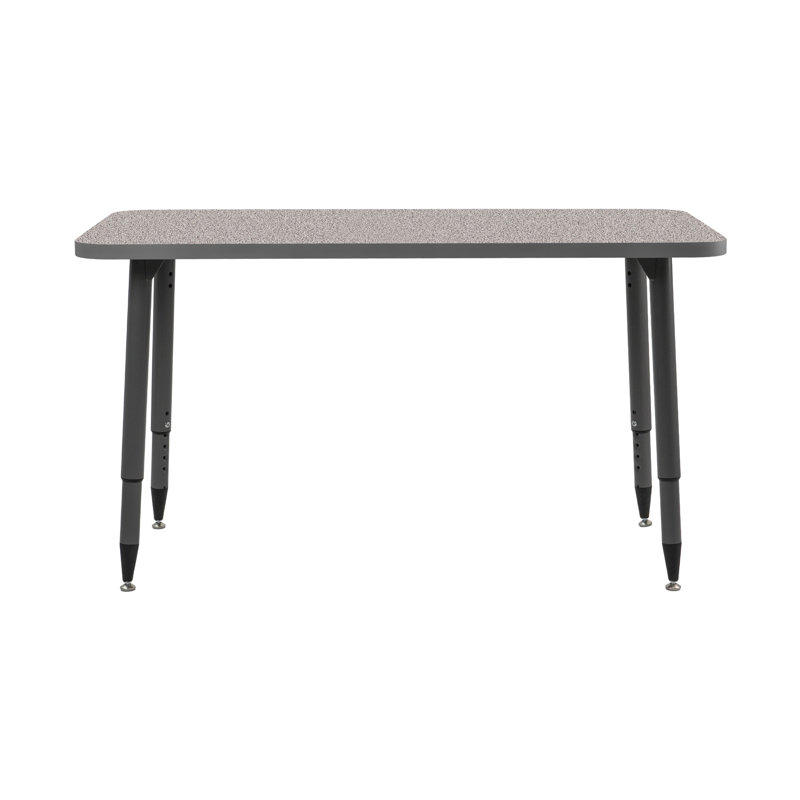 Table d'activité rectangulaire 24 x 48 avec pieds fuselés réglables Adapte, 24 po x 36 po, Gris / mer du Nord