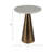 Modern Accent Table with White Marble Top & Gold Aluminum Base - 20" Tall, Living Room Side Table