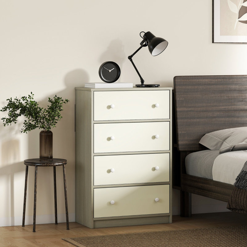 58cm W 4 - Drawer Chest of Drawers, White