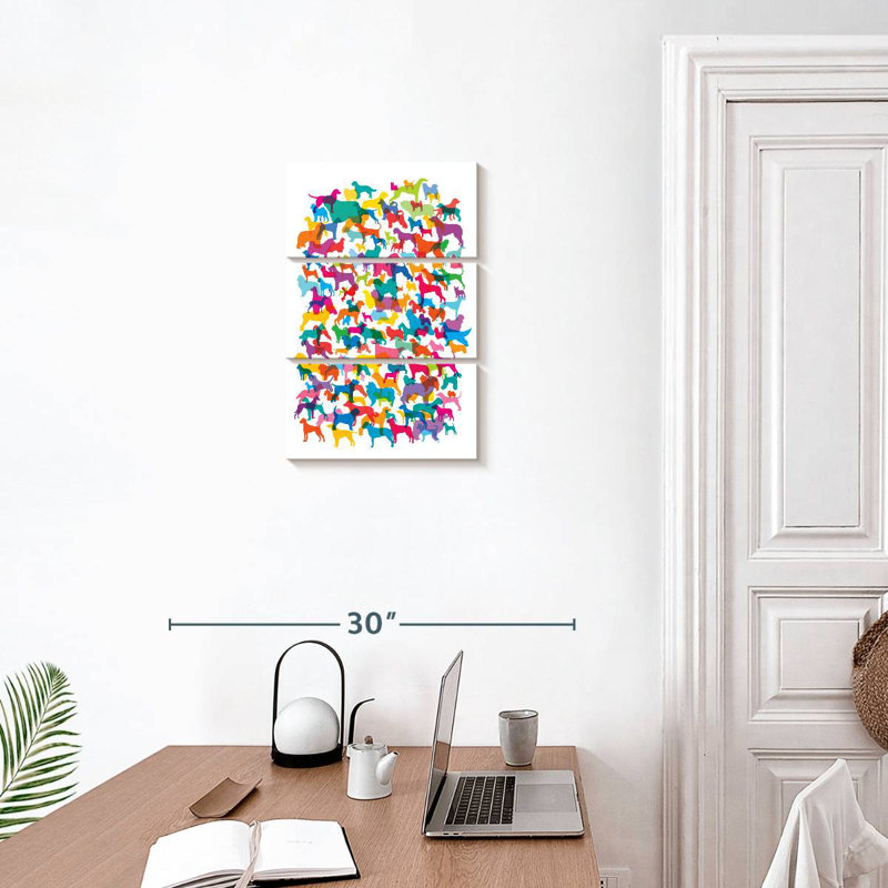 Brampt Dogs I, 57" H x 36" W