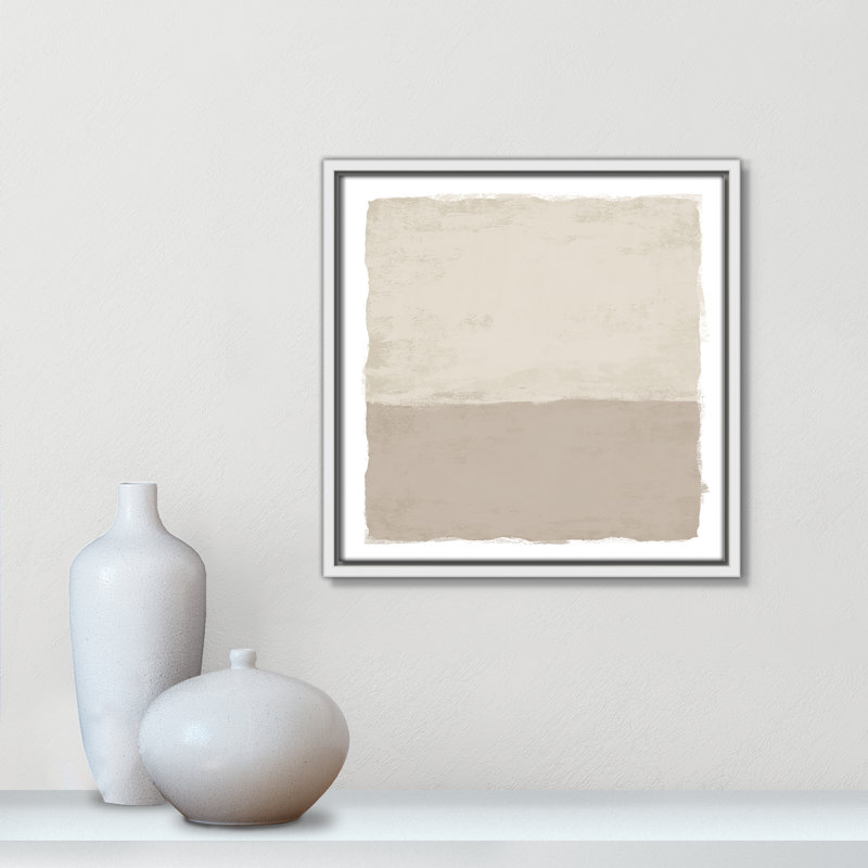 «Silent Sands II» par Natalie Carpentieri, H 13,5 po x l 13,5 po, Blanc