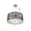 Lustre 20 lumières en chrome avec détails en verre fumé