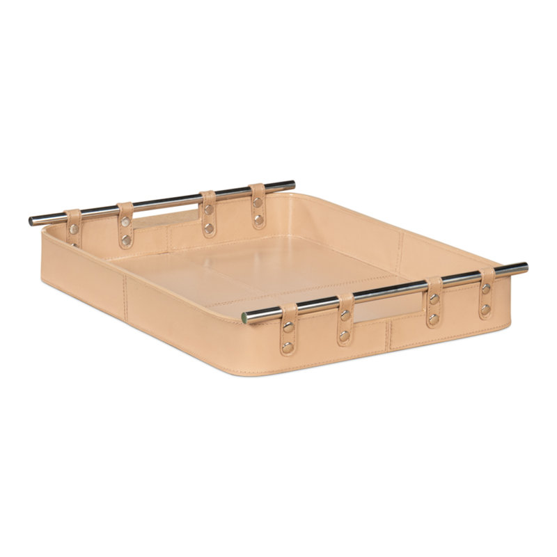 Shagreen Decorative Tray, Tan