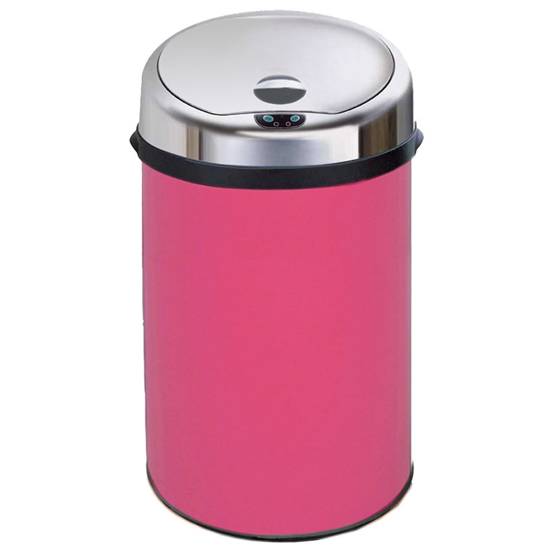 Ladson Steel Motion Sensor Kitchen Trash Can, Pink, 30L