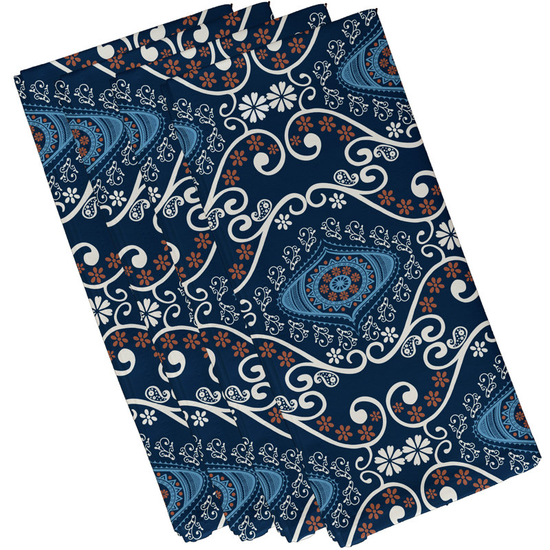 Ensemble de serviettes 4 pièces Harrel, Bleu marine