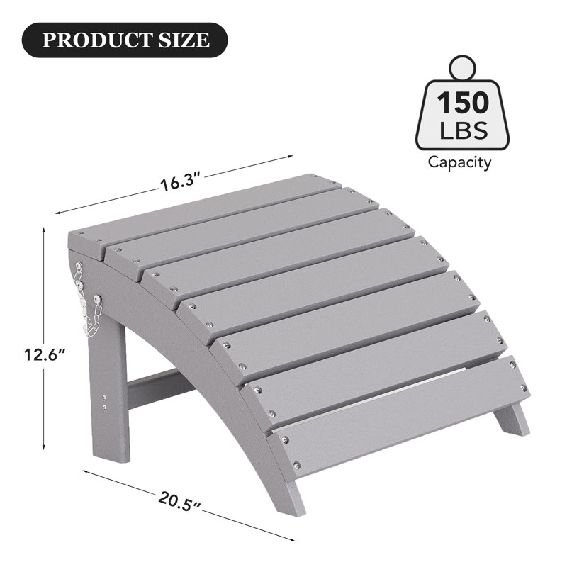 Repose-pieds Adirondack, gris