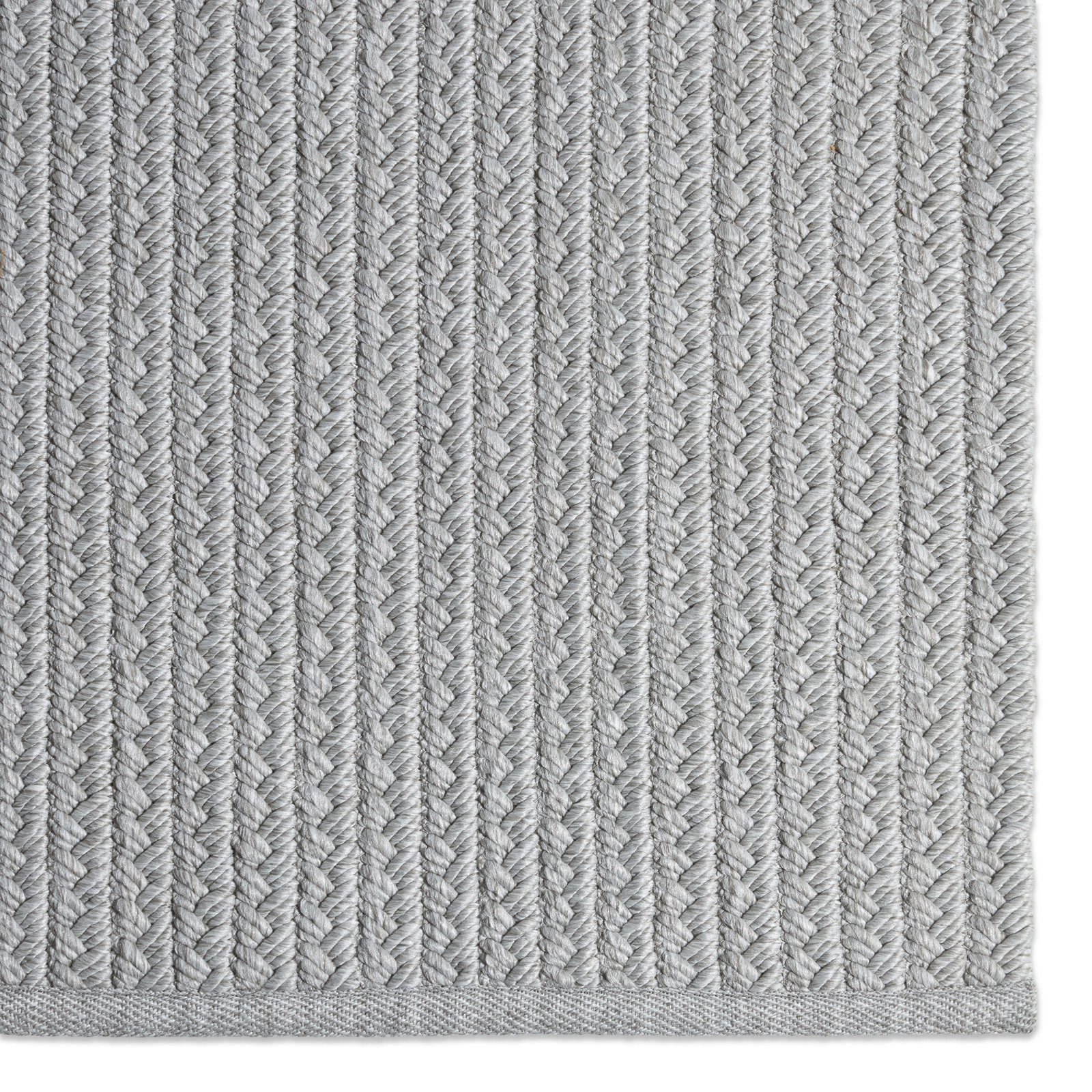 Cullen Light Gray Flatweave Outdoor Rug, Rectangle 10' x 14'