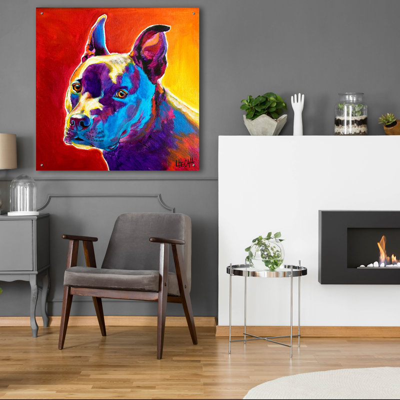 Hokku Designs «Pitty» par Dawg Painter, art mural en verre acrylique ACR-44401, H 36 po x l 36 po