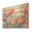 Minimalisme, tulipes rouges et grises - tulipes, art mural sur bois de pin naturel-383161632