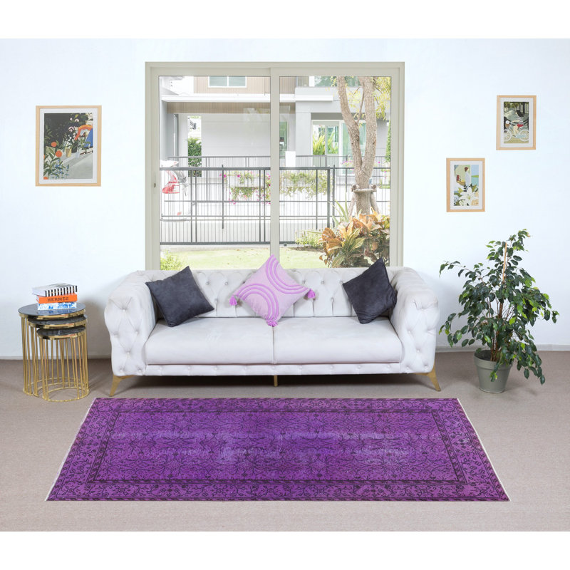 Tapis turc noué à la main 4,2 x 7,6 pi