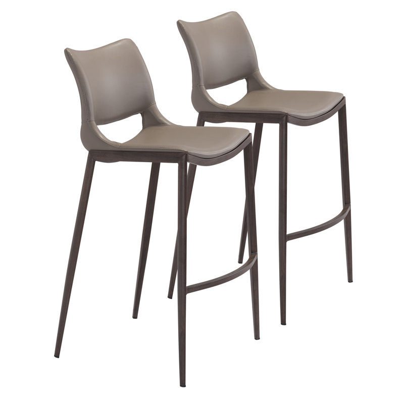 Tabouret de comptoir, Gris, Noyer, Très grand (siège d'une hauteur de 40,9 po)