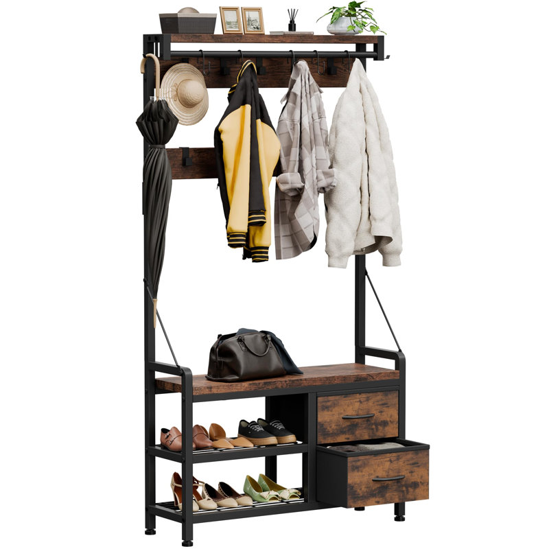 Azyria Hall Tree 80cm Wide, Brown