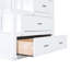 Lit superposé blanc Twintwin avec tiroirs et structure de rangement - Design élégant pour chambre à coucher avec lit simple sur lit gigogne-995705414