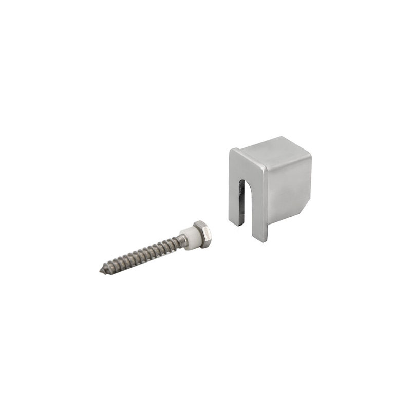 FHC - Couvre-embouts de fixation murale en U en forme de U pour CRC7 - Acier inoxydable poli, Stainless Steel