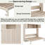 Lit escamotable rustique avec armoires de rangement et structure en bois Gaudet