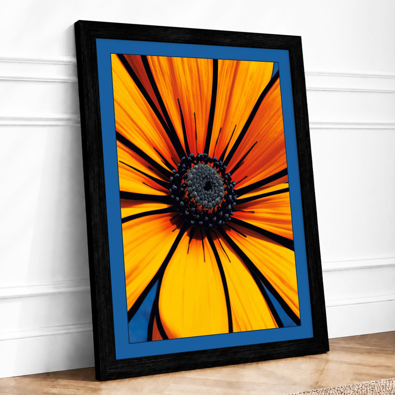 Radiant Daisy Botanical - Print, Black, A4 - 29.7 x 21.0 cm