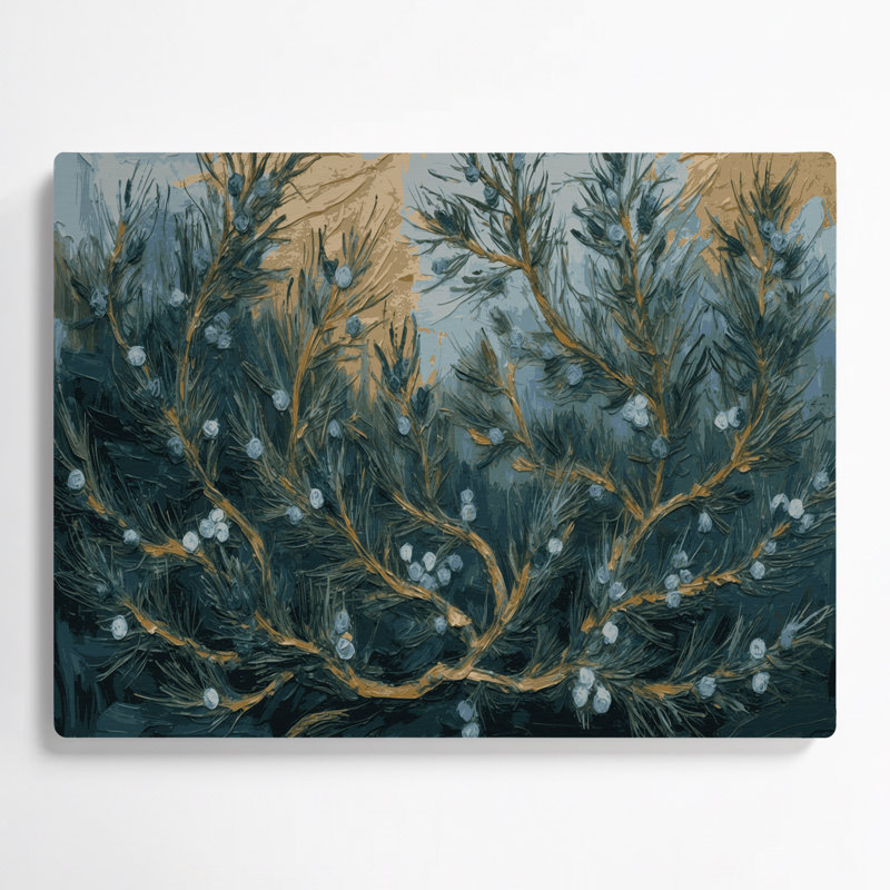Art mural en métal Botanical Juniper, H 20 po x l 30 po