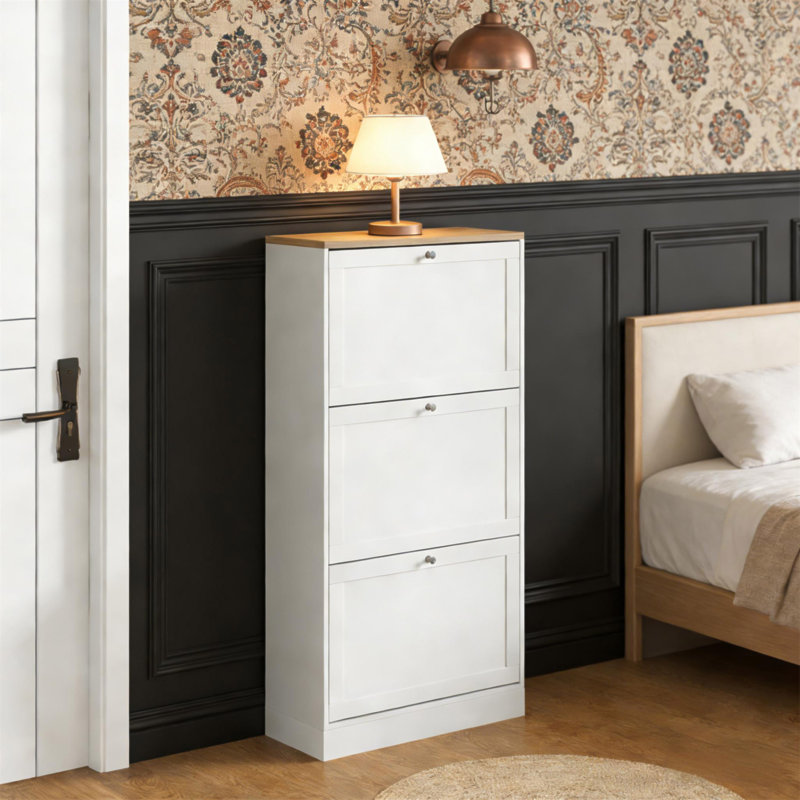 Petite armoire de rangement, armoire de rangement pour chaussures, armoire de rangement dissimulée pour chaussures