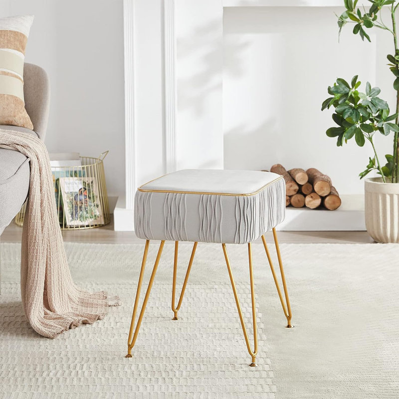 Tabouret d'appoint Nekita Steel, Gris clair