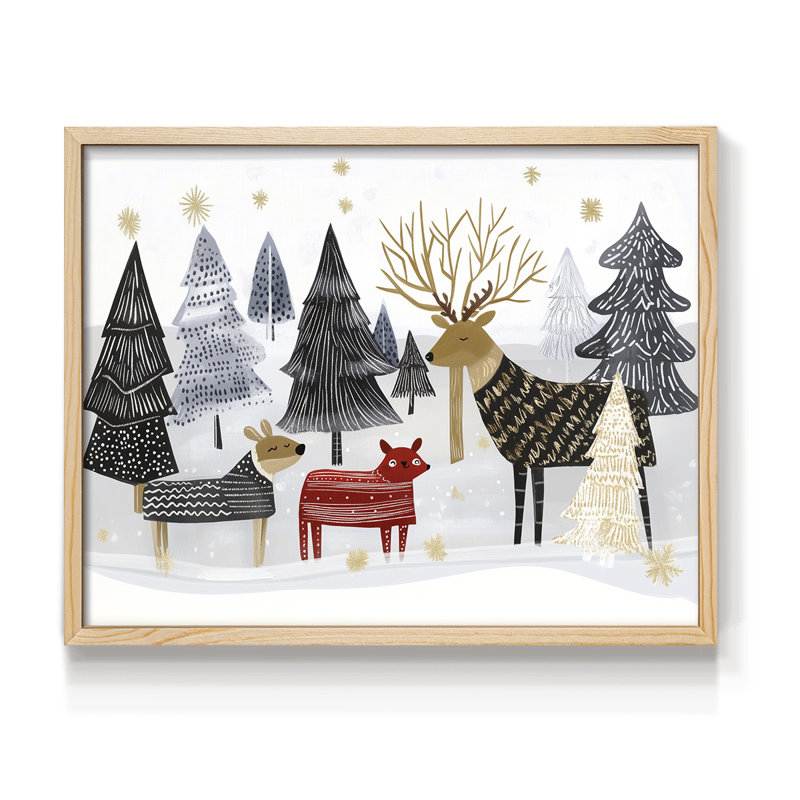 Chirstmas Art-CLXV -Framed Print - Restickable, Naturel, H 22 po x l 28 po