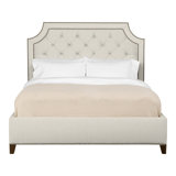 Audrey/Asher Queen Tufted Upholstered Low Profile Panel Bed
