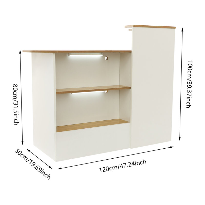 Modern Reception Desk, Reception Counter, Modern Reception Desk With Lockable Drawer
