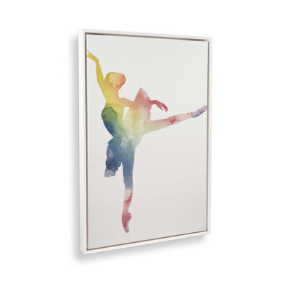 Silhouette arc-en-ciel aquarelle ballet I