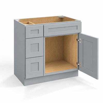 Armoire combinée avec meuble-lavabo gris Shaker 1800cabinets