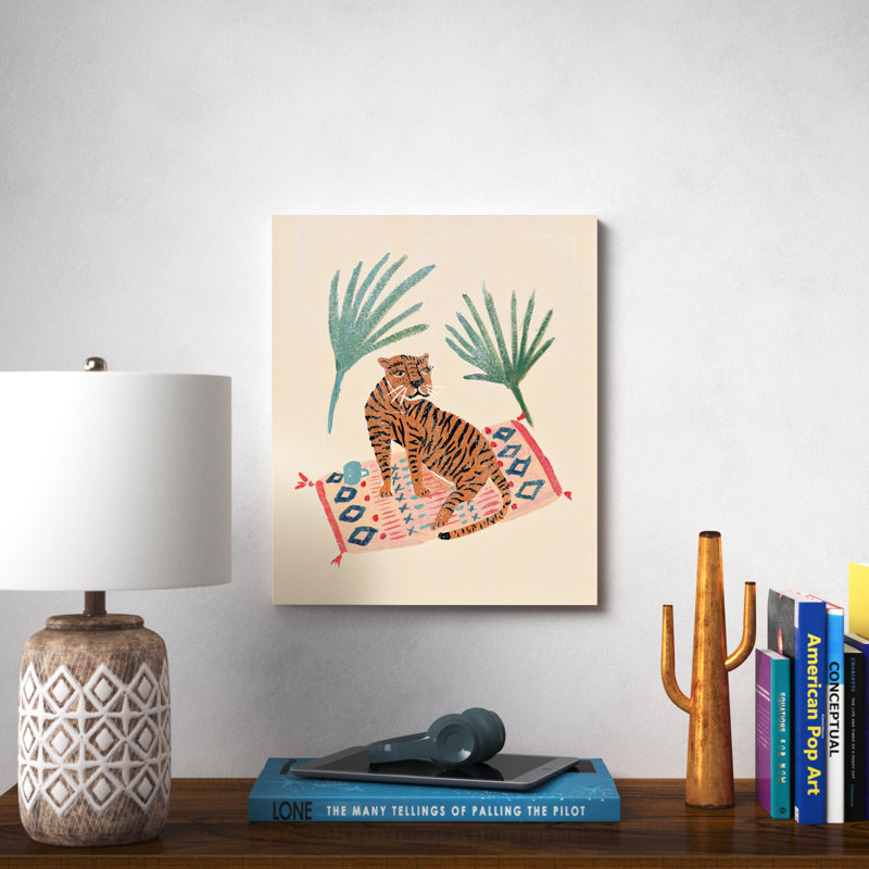 Reproduction de tigre sur toile, H 24 po x l 20 po x P 1,25 po