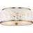 Avec 12.5 in. 1-Light Champagne Bronze Global Metal Flush Mount Light