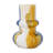 Bulbous Ceramic Vase with Abstract Multicoloured Finish