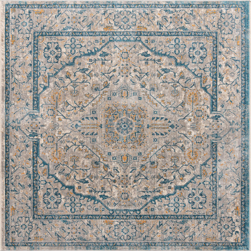 Gause Oriental Indoor Rug, Square 7'10"
