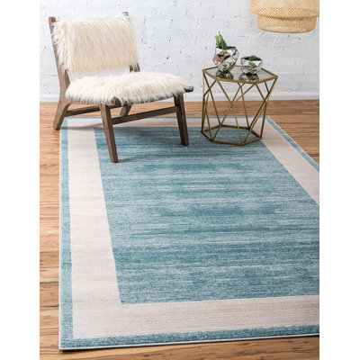 Uptown Geometric Blue/Beige Area Rug