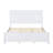 King Size Bed Frame in White - Solid Pine Wood & MDF, No Box Spring Needed, Modern Wooden Bed with Headboard and Footboard-829994636