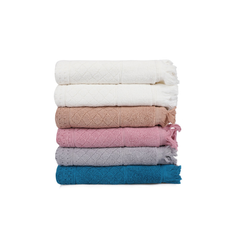 Ensemble de serviettes à main 100% coton 6 pièces Lucia