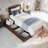 Elliana Solid Wood Platform Bed with Storage Drawers & Built-in Charging Station-81970973-81970974