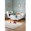 Maya Single Bed - White with Natural-68901875