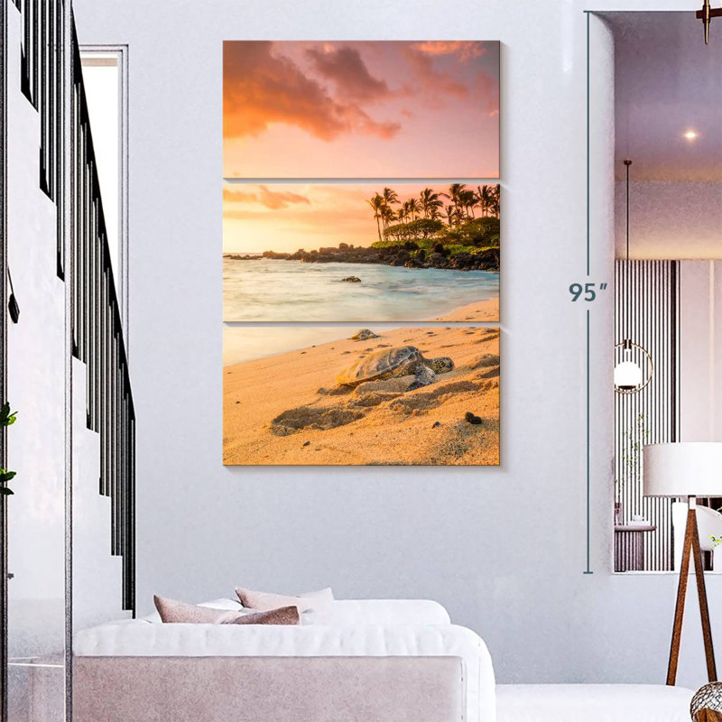 Brampt Kukio Beach Turtle, 74" H x 48" W