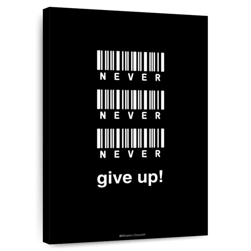 Tergel Never Give Up, 51" H x 34" W