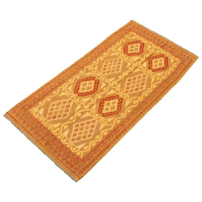Tapis de couloir en Tapis décoratif laine noué à la main de conception unique 3 pi 4 po x 6 pi 8 po noué à la main New Age