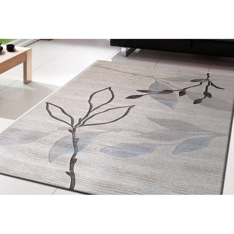 Makiver Floral Indoor Rug, Rectangle 5'3" x 7'7"