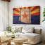 «State Map Over Arizona Flag», 3 pièces sur toile-98562205