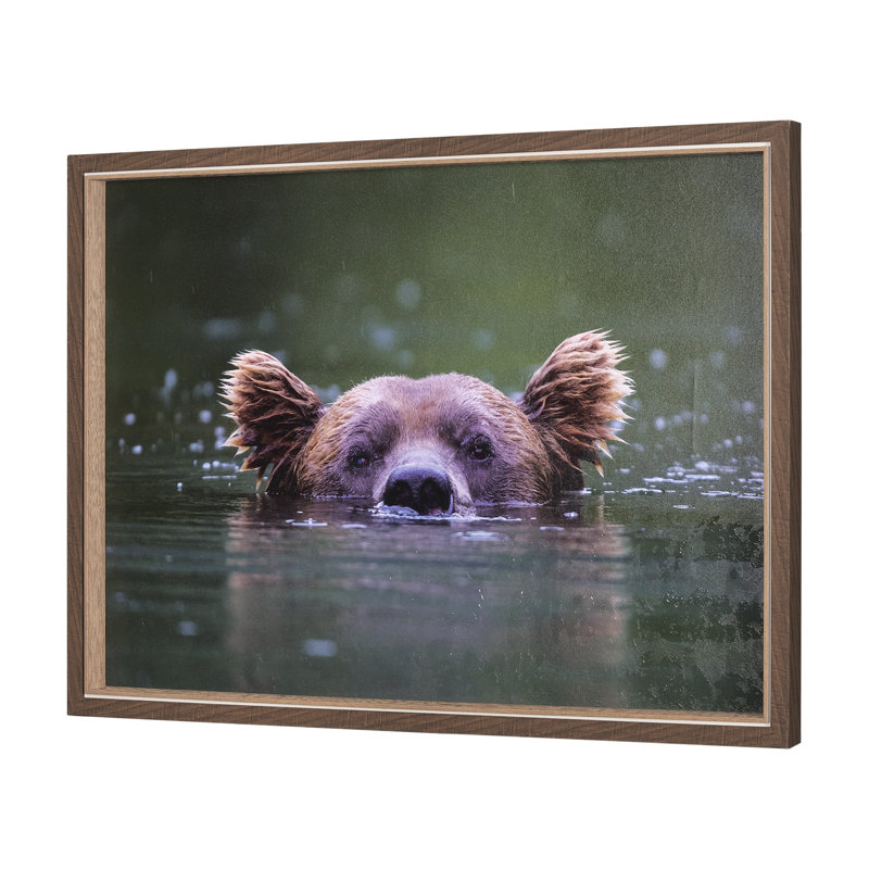 Peeking Out a Hand Embelished Textured Framed Art Print
