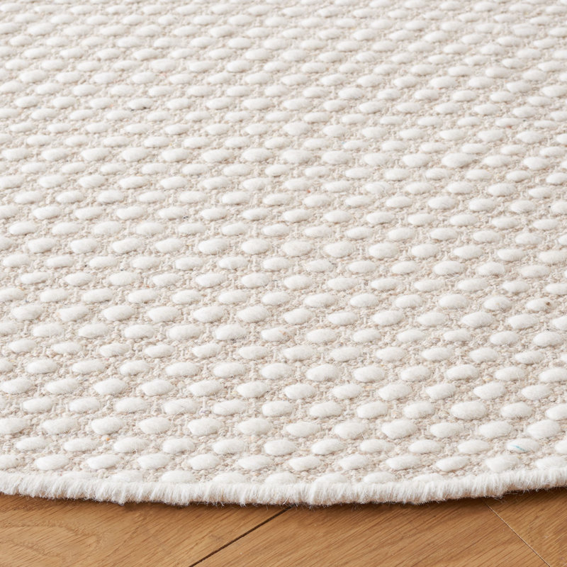 Tapis en laine / coton à tissage plat Razika, Rond 6 pi