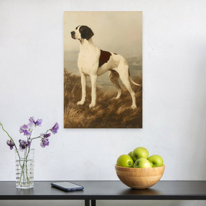 «Hunting Dog Portait II», reproduction d'art contemporain abstraite, 24" H x 16" W