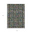 Tapis intérieur lavable 8 pi x 10 pi vert mauve et bleu sarcelle