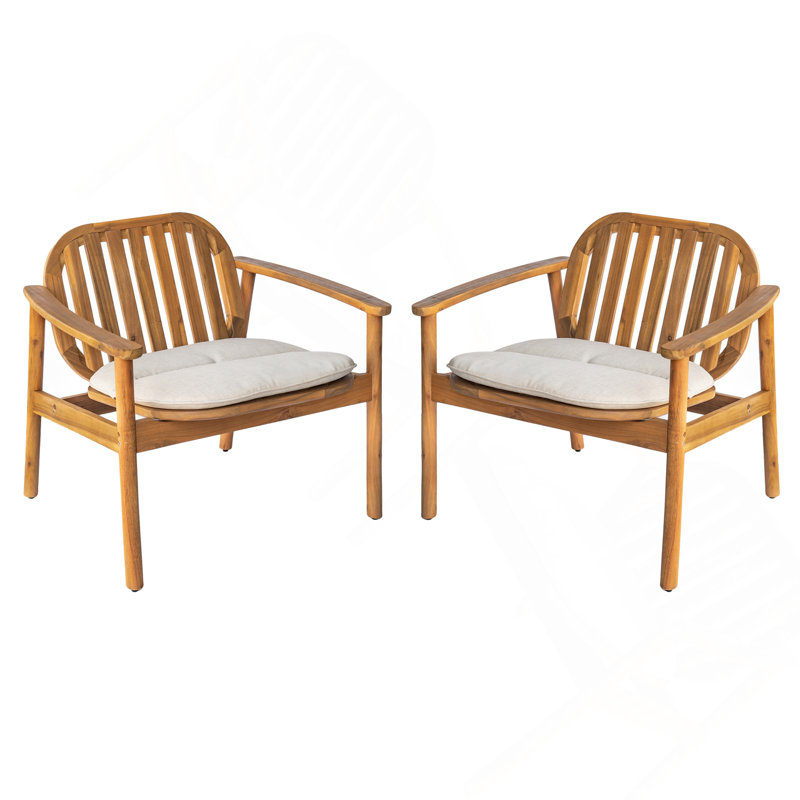 Fauteuil club avec coussin, ensemble de 2