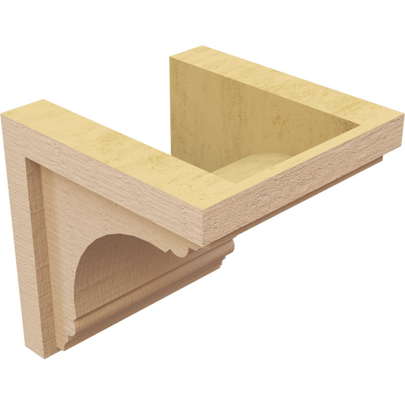 Corbeau en bois de cèdre brut Warren Rough 8 po x P 8 po x H 8 po, H 8 po x l 8 po x P 8 po